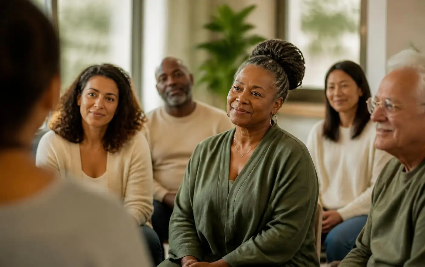 Neighbors listening together during a Lynn Community Impact wellness workshop