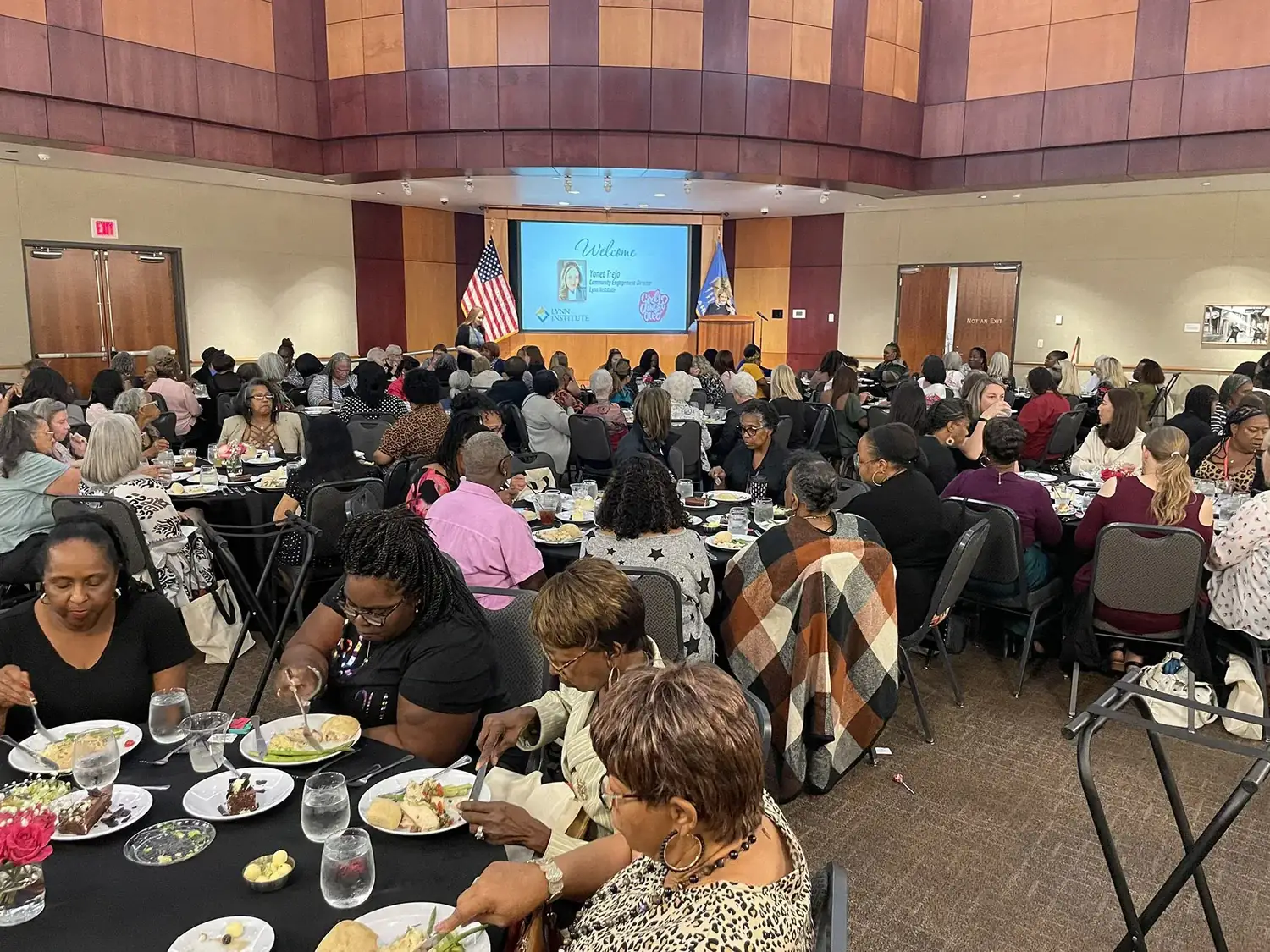 Community members gathered at a Lynn Community Impact event